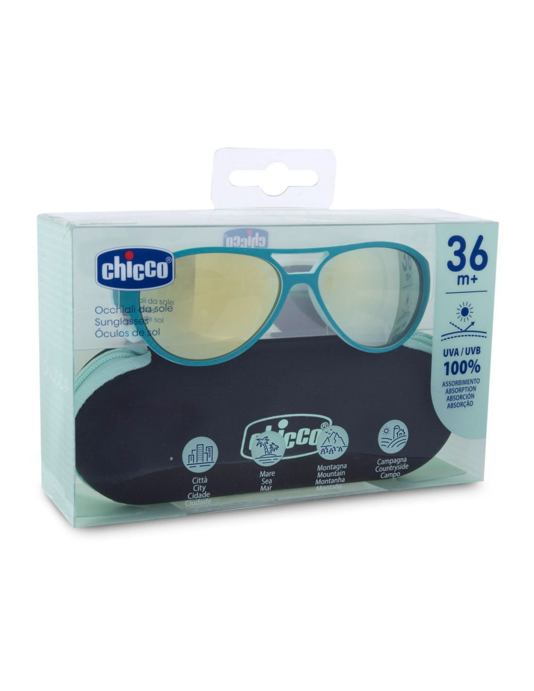 CHICCO OCCHIALE DA SOLE 36M+ VERDE LENTI A SPECCHIO