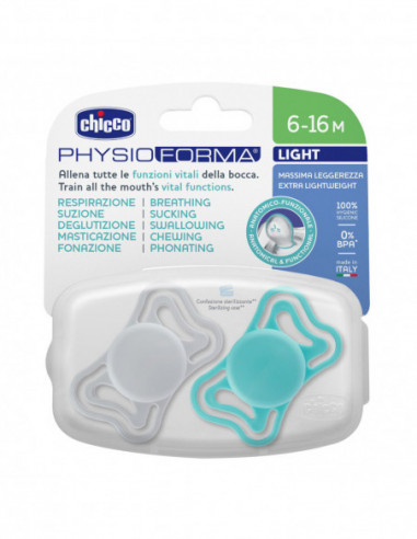 Chicco PhysioForma - Light Sunset Color Succhietto 6-16M Tettarella in Silicone