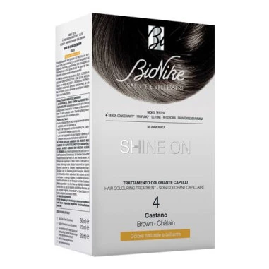 BioNike Shine On - Trattamento Colorante Capelli 4 Castano