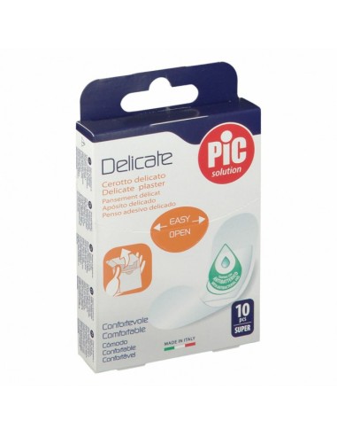 Pic Delicate - Cerotto Delicato Con Antibatterico 40 x 86mm, 10 Cerotti