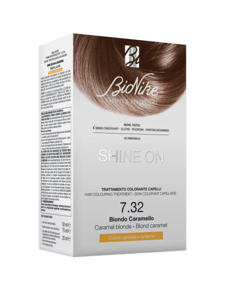 BioNike Shine On - Trattamento Colorante Capelli 7.32 Biondo Caramello