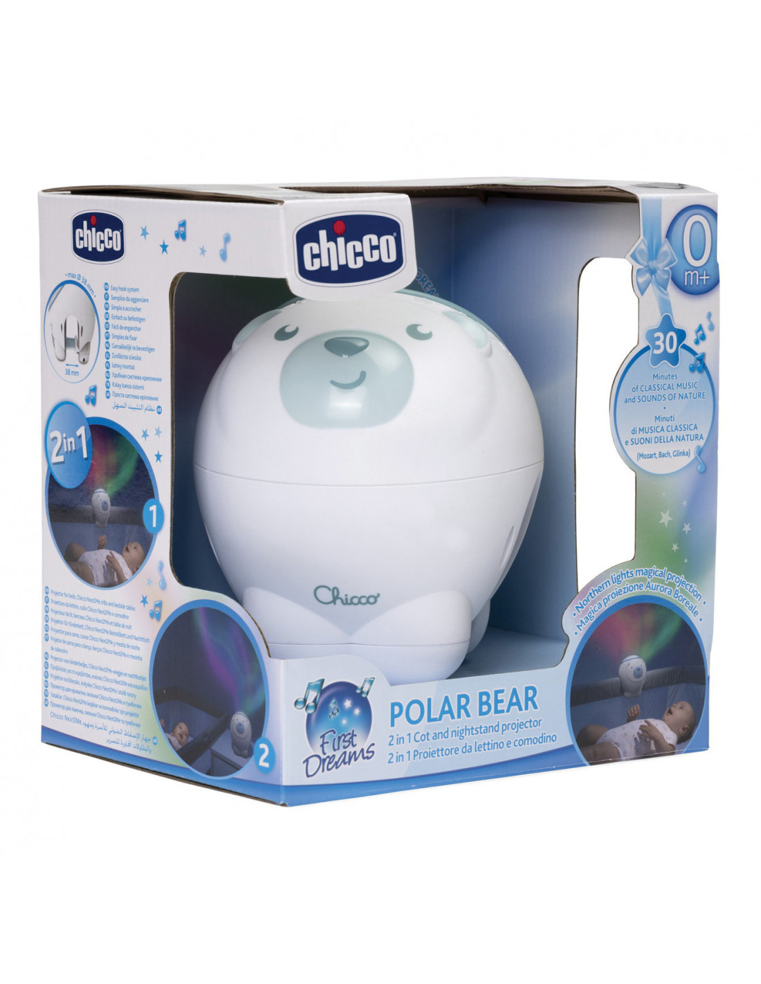 Chicco Baby Orso Polare Gioco per Bambini 0m+ Azzurro, 1 pezzo