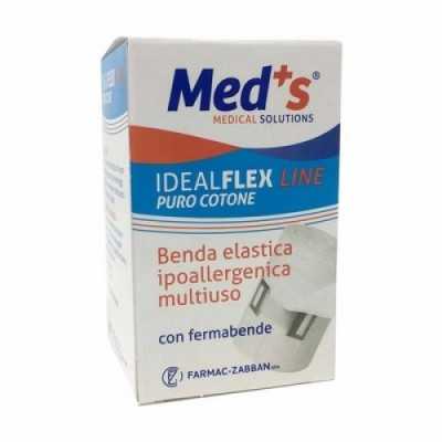 Med's Ideal Flex Line Benda Elastica Ipoallergenica Multiuso 4,5m x 8cm, 1 pezzo