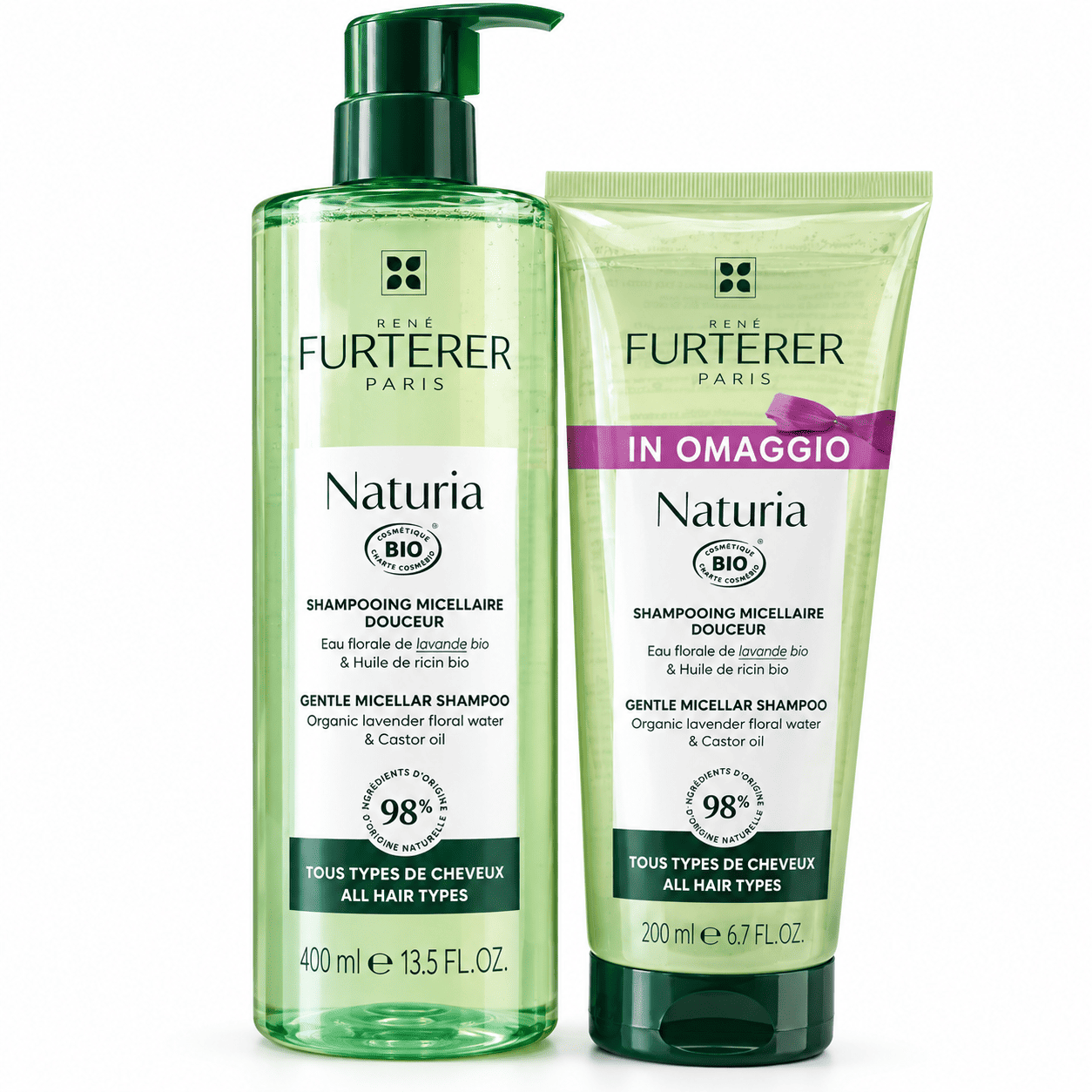 Rene Furterer Naturia Duo Shampoo 400 Ml + Shampoo 200 Ml