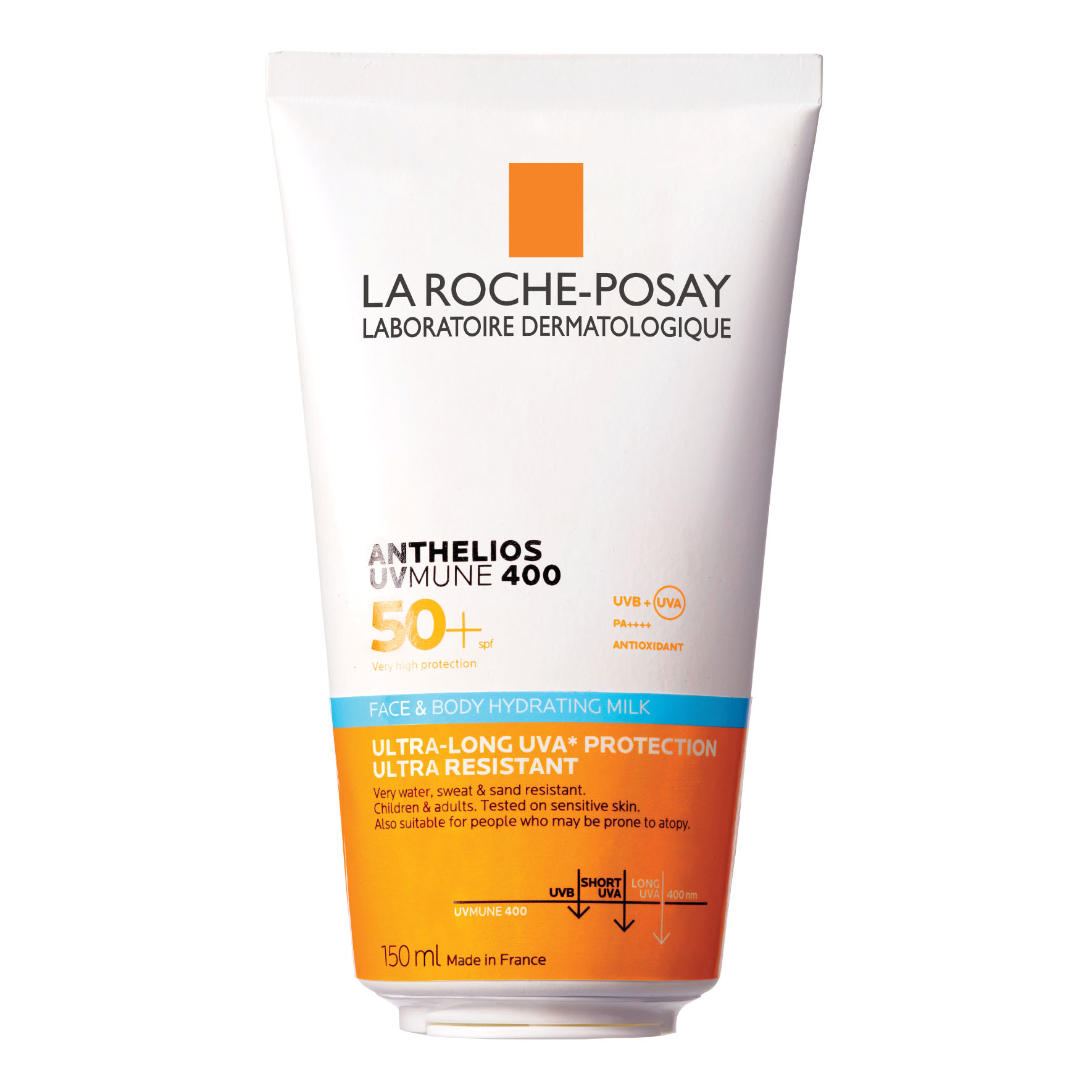 La Roche-Posay Anthelios - UVMune 400 Latte Viso e Corpo SPF50+ Latte Solare Adulti e Bambini, 150ml