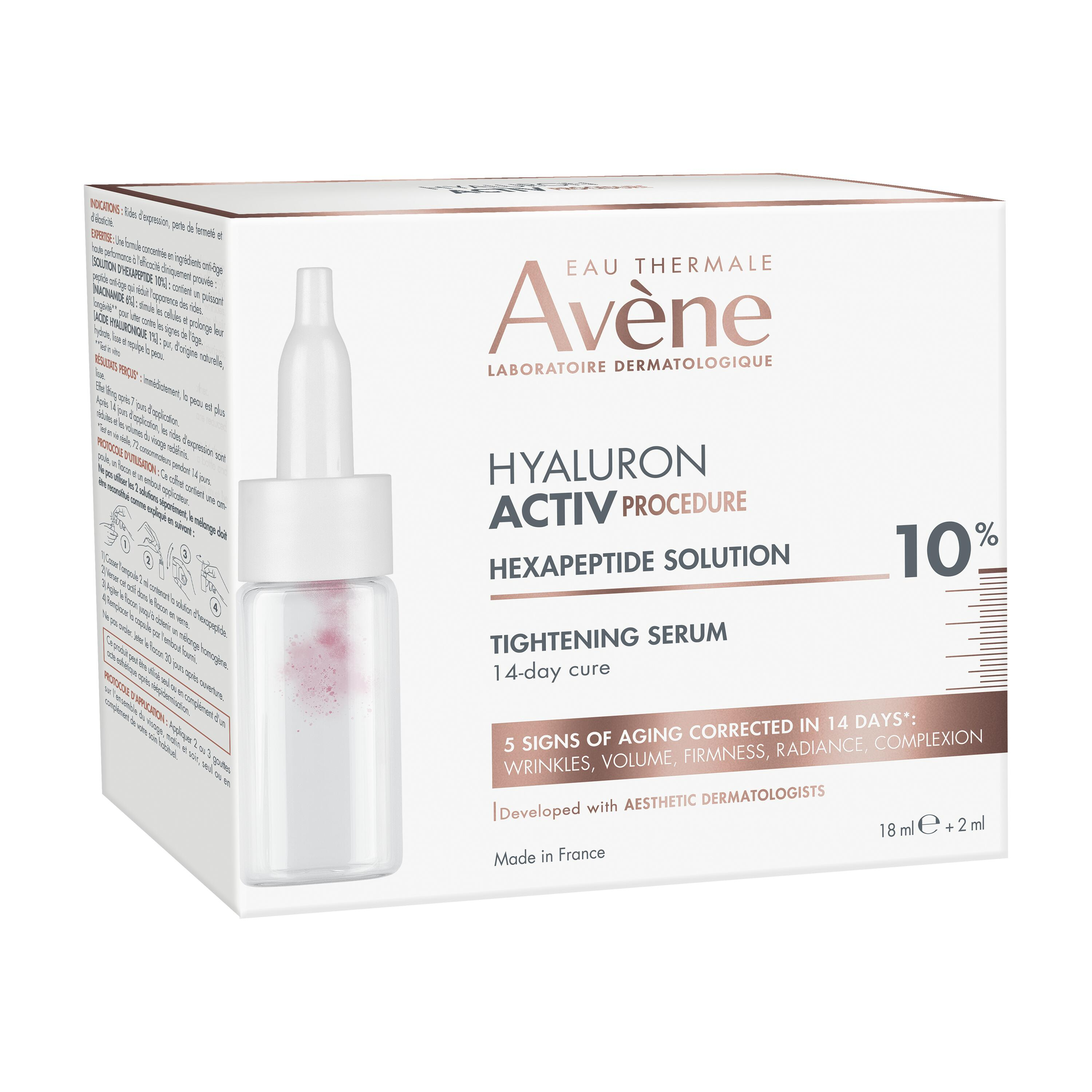 Eau Thermale Avène Hyaluron Activ Procedure Siero Tensore 10% Soluzione di Esapeptide Antieta, 20ml