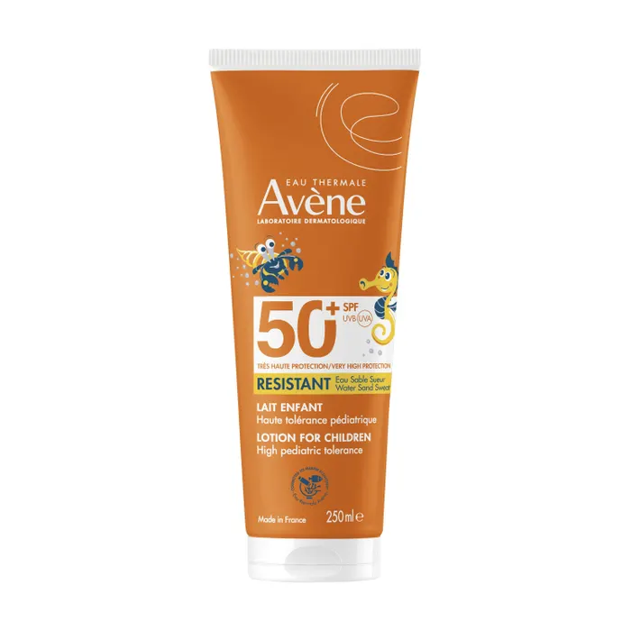 Eau Thermale Avène Latte Bambino Protezione Molto Alta SPF50+ Solare per Pelle Sensibile, 250ml