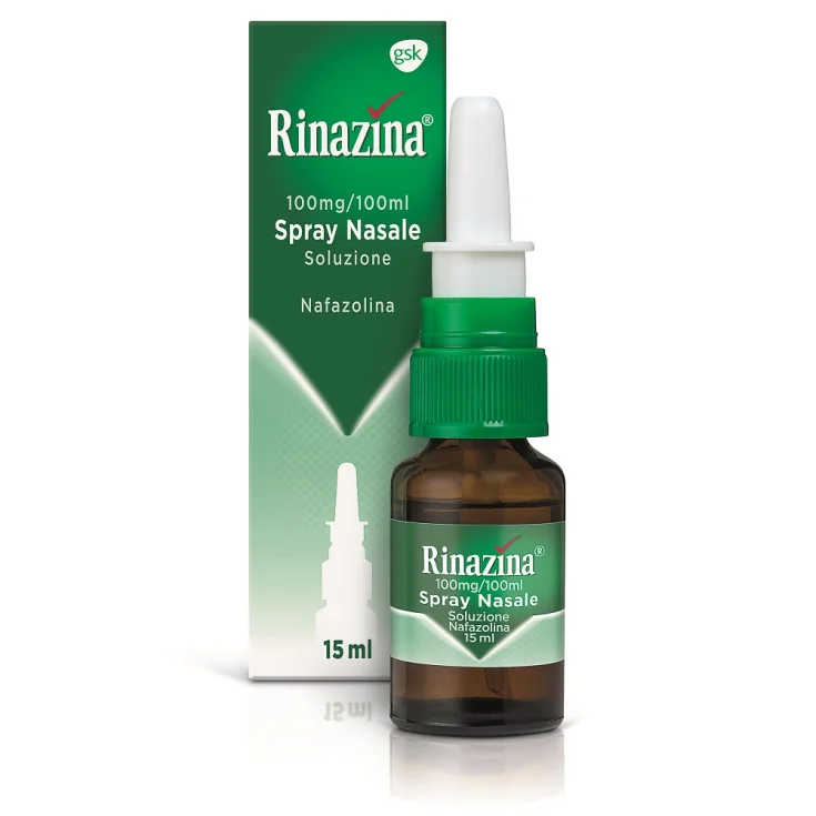 Rinazina Spray Nasale Decongestionante Nafazolina Lavaggio Nasale Rinite Faringite Sinusite, 15ml