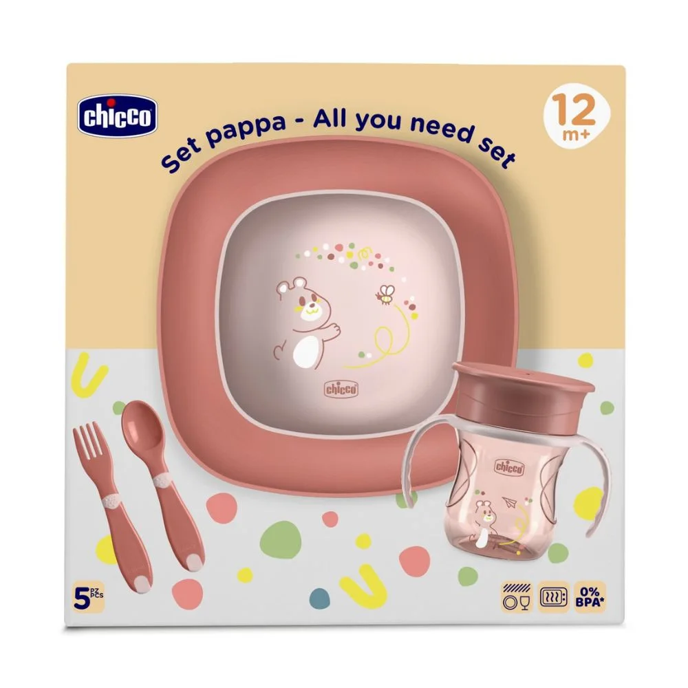 Chicco Set Pappa 12m+ colore Rosa